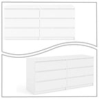 Minimalist Design Wooden Storage Dresser with Six Drawers