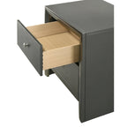 Sim 3 Piece Gunmetal Gray Panel Bedroom Set