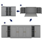 QW Full Size Murphy Bed with Shelves