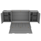 QW Full Size Murphy Bed with Shelves