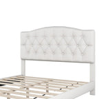 Lit plateforme rembourré avec tête de lit incurvée par Harper&Bright Designs