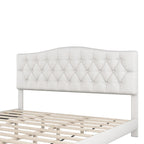 Lit plateforme rembourré avec tête de lit incurvée par Harper&Bright Designs