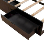 Lit de repos en bois avec lit gigogne et deux tiroirs de rangement