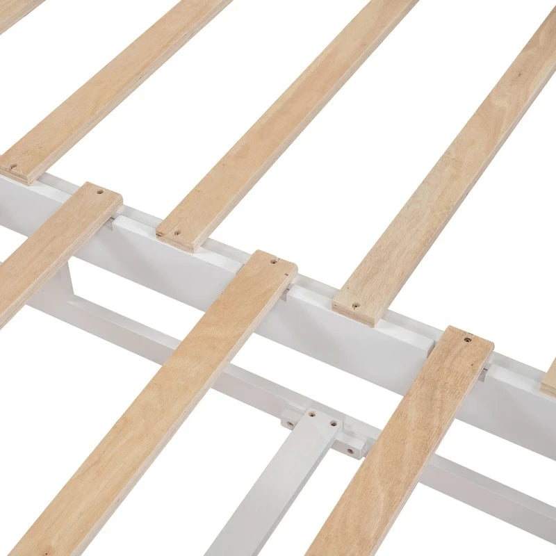Lit de repos en bois avec lit gigogne et deux tiroirs de rangement