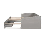 Lit de repos en bois avec lit gigogne et deux tiroirs de rangement
