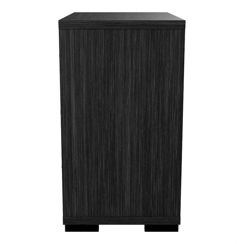 Ensemble Lit, Table de Chevet et Commode 3 Pièces Kastela Contemporain Gris de Furniture of America avec LED et Ports USB