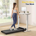 Tapis de marche Redliro avec inclinaison, tapis de course sous le bureau, ajustement d'inclinaison en 1 étape, tapis de course pour la maison ou le bureau, portable pour la marche et le jogging