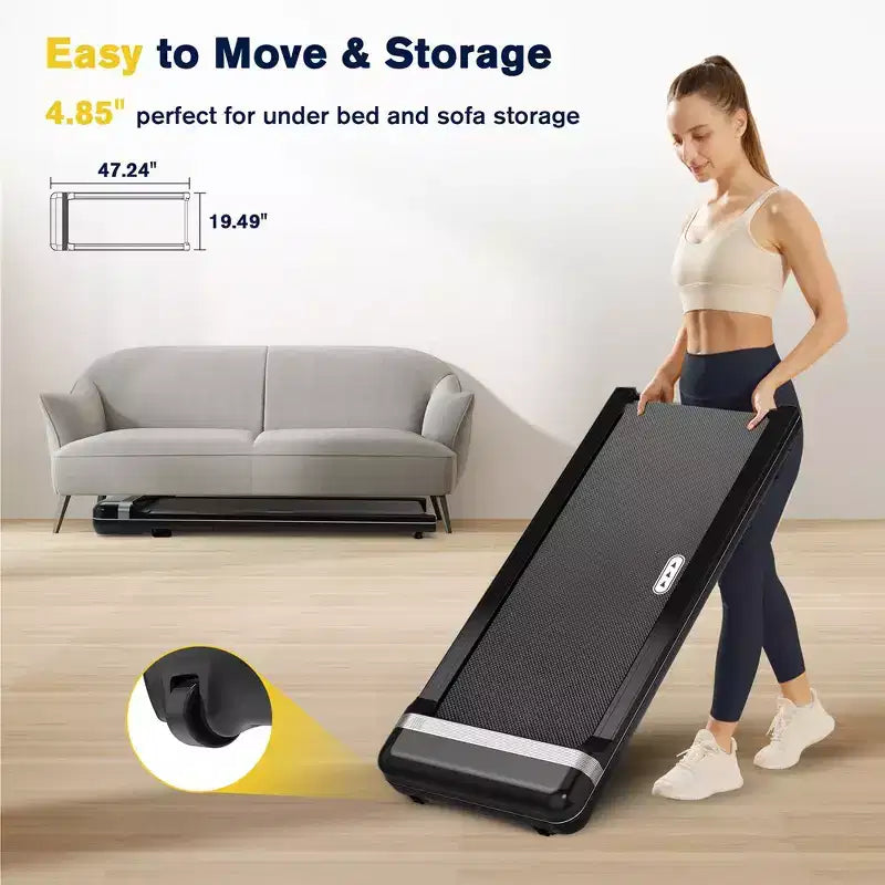 Tapis de marche Redliro avec inclinaison, tapis de course sous le bureau, ajustement d'inclinaison en 1 étape, tapis de course pour la maison ou le bureau, portable pour la marche et le jogging