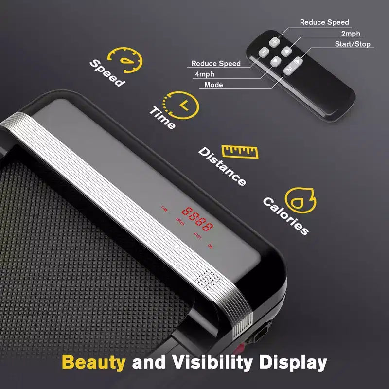 Tapis de marche Redliro avec inclinaison, tapis de course sous le bureau, ajustement d'inclinaison en 1 étape, tapis de course pour la maison ou le bureau, portable pour la marche et le jogging