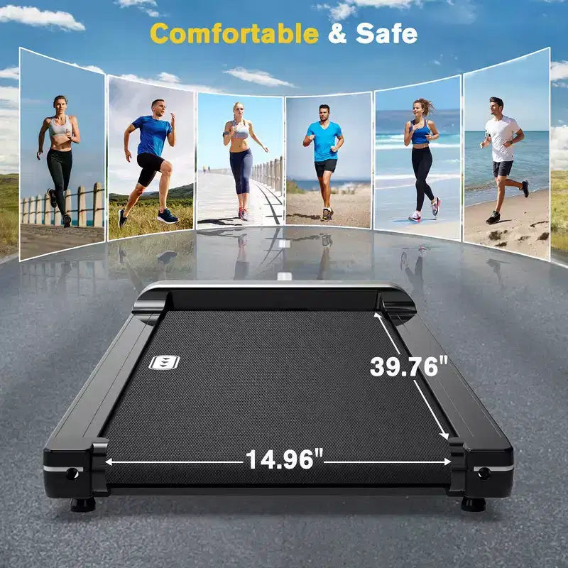 Tapis de marche Redliro avec inclinaison, tapis de course sous le bureau, ajustement d'inclinaison en 1 étape, tapis de course pour la maison ou le bureau, portable pour la marche et le jogging