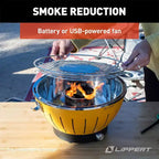 Grill portatif au charbon de bois Lippert Odyssey avec sac de transport et glacière, barbecue de table sans fumée pour utilisation intérieure et extérieure