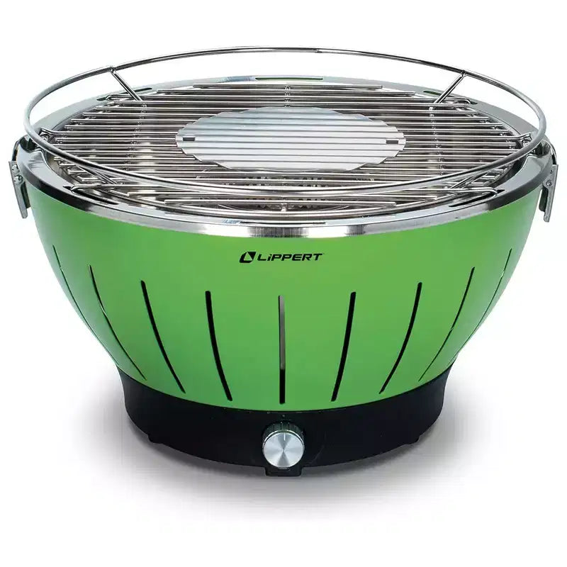 Grill portatif au charbon de bois Lippert Odyssey avec sac de transport et glacière, barbecue de table sans fumée pour utilisation intérieure et extérieure