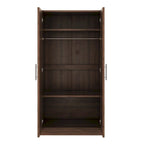 Wooden Wardrobe Armoire with 3 Storage Shelves by Harper&Bright Designs
