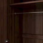 Wooden Wardrobe Armoire with 3 Storage Shelves by Harper&Bright Designs