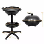 Barbecue électrique Costway 1350W antiadhésif 4 réglages de température jardin extérieur camping Rouge/Noir