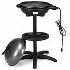 Barbecue électrique Costway 1350W antiadhésif 4 réglages de température jardin extérieur camping Rouge/Noir