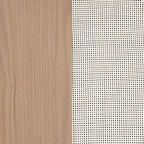 Paxton Boho Wood Storage Cabinet with Doors, Small Storage Cabinet or TV Stand with Rattan Door Details