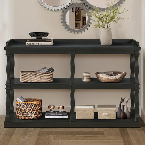 Console 3 niveaux avec pieds colonnes romaines - 152 cm