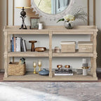 3-Tier Console Table with Roman Column Legs - 60 Inch