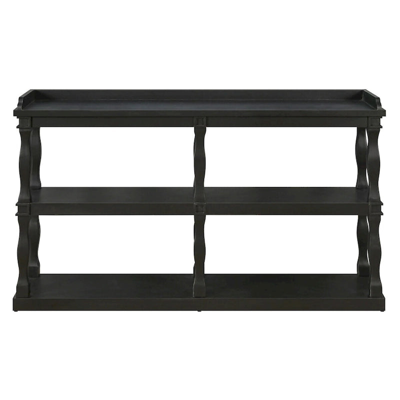 3-Tier Console Table with Roman Column Legs - 60 Inch