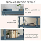 3-Tier Console Table with Roman Column Legs - 60 Inch