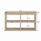 3-Tier Console Table with Roman Column Legs - 60 Inch