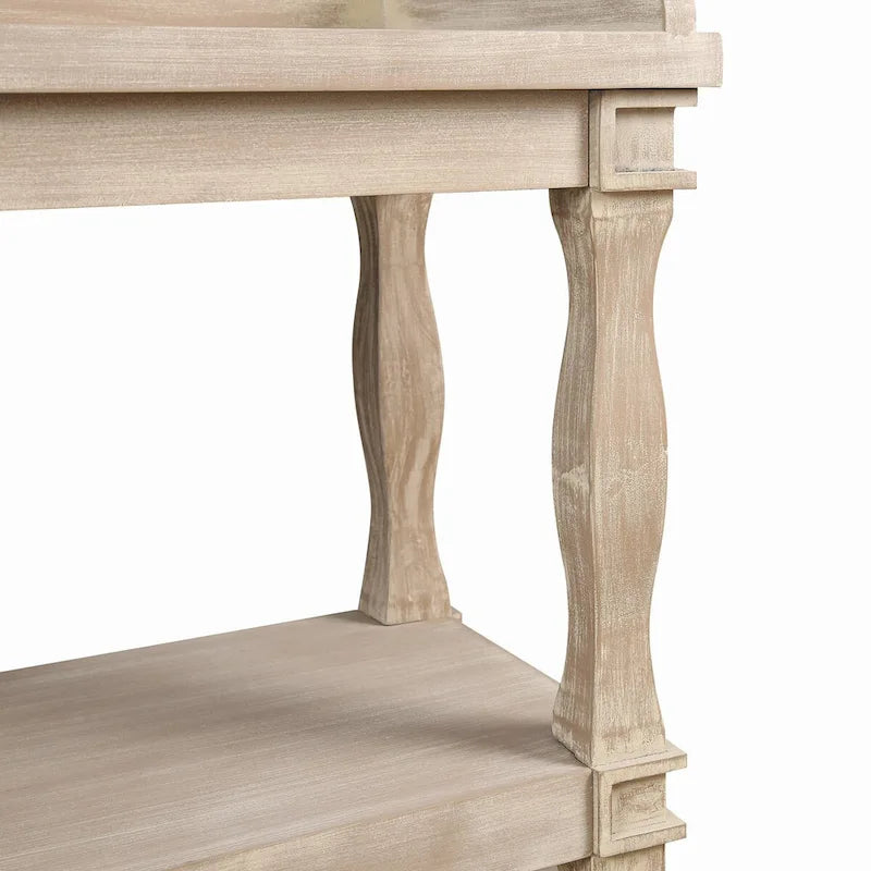 3-Tier Console Table with Roman Column Legs - 60 Inch