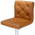 Javlergo Lot de 2 tabourets de bar réglables pivotants en cuir synthétique avec dossier et repose-pieds