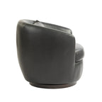Upholstered Swivel Barrel Armchair with Storage Modern Living Room Side Chair for Bedroom, Office, Reading Spaces- PU