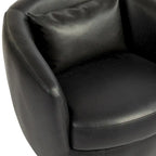 Upholstered Swivel Barrel Armchair with Storage Modern Living Room Side Chair for Bedroom, Office, Reading Spaces- PU