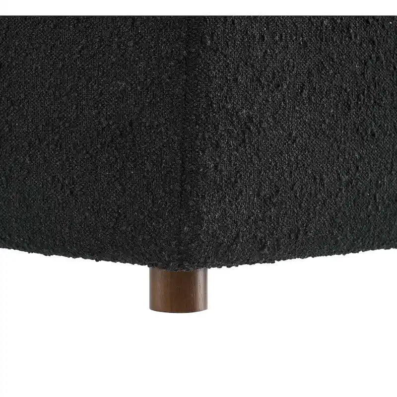 Commix Down Filled Overstuffed Boucle Fabric Corner Chair