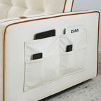 Canapé-lit réglable moderne de 55,5 cm en velours avec poches latérales