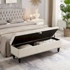 59 Bed Bench Ottoman with Storage Fabric