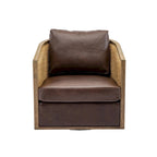 Comfortable circular sofa chair in living room, 360 degree rotating bucket club chair