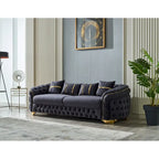Ashlee 3-Pieces One Sofa One Loveseat One Chair Living Room Set, Tufted Back