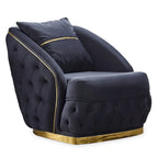 Ashlee 3-Pieces One Sofa One Loveseat One Chair Living Room Set, Tufted Back