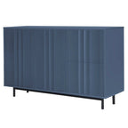 Wave Pattern Storage Cabinet with 2 Doors and 2 Drawers, Adjustable, Suitable for Study,Entrance and Living Room