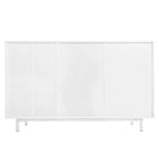 Wave Pattern Storage Cabinet with 2 Doors and 2 Drawers, Adjustable, Suitable for Study,Entrance and Living Room