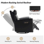 Alberto Mordern Genuine Leather Power Recliner with USB Charging Port by HULALA HOME