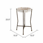 Table d'appoint de ferme Sarina - 23,5H x 15,5L x 15,5P