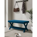 Manhattan Comfort Abigail Mid-Century Modern Velvet Upholstered Bench