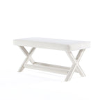 Manhattan Comfort Abigail Mid-Century Modern Velvet Upholstered Bench