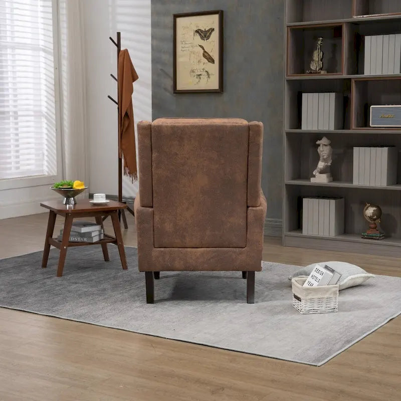 Wood Frame Armchair Modern Accent Chair Lounge Chair for Living Room - 29.33 x31.50x 39.37