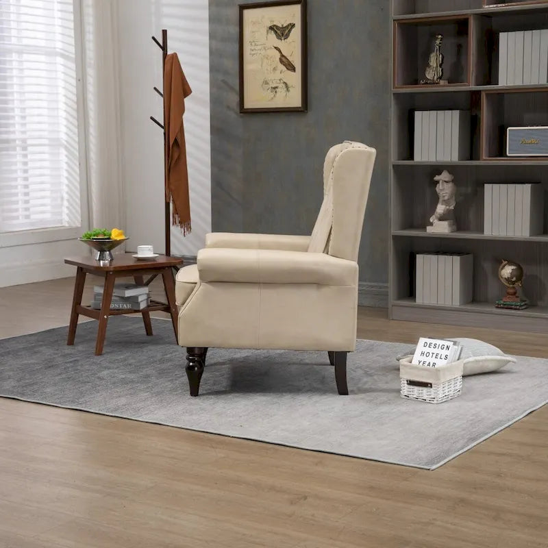 Wood Frame Armchair Modern Accent Chair Lounge Chair for Living Room - 29.33 x31.50x 39.37