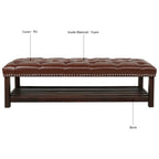 Wooden Base Upholstered Bench for Bedroom for Entryway