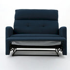 Modern Fabric Double Seat Recliner Chair with Plush Cushions by Christopher Knight Home