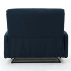 Modern Fabric Double Seat Recliner Chair with Plush Cushions by Christopher Knight Home