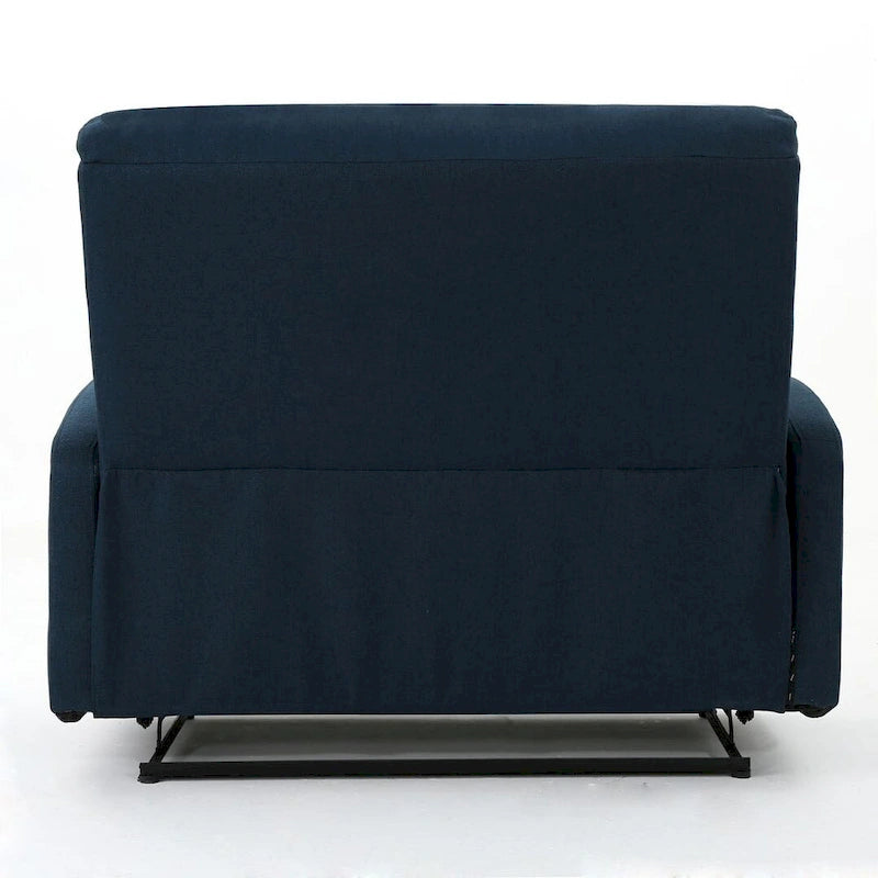 Modern Fabric Double Seat Recliner Chair with Plush Cushions by Christopher Knight Home