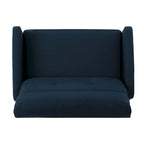 Modern Fabric Double Seat Recliner Chair with Plush Cushions by Christopher Knight Home