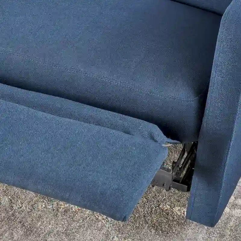 Modern Fabric Double Seat Recliner Chair with Plush Cushions by Christopher Knight Home